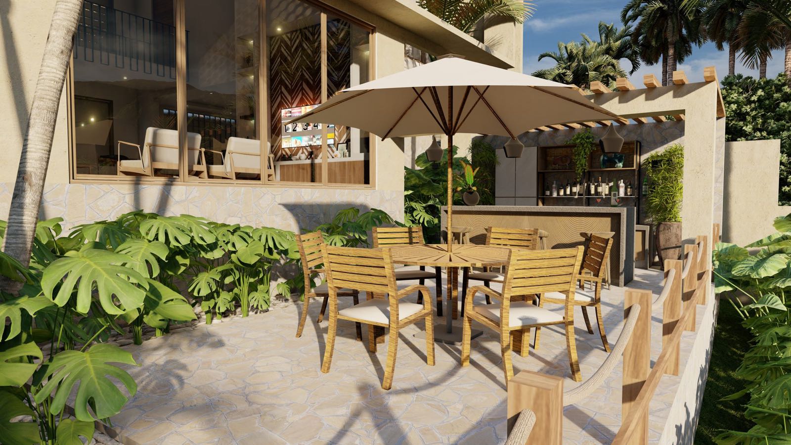 Terraza bar — remodelación exterior en Tepic, Nayarit